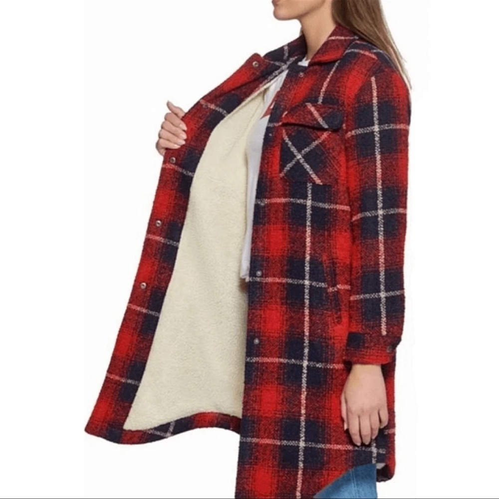 ⚡️Levi Stratus & CO Plaid Jacket Red/Blue Size Medium - Picture 4 of 10